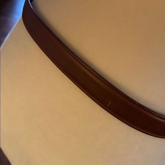 Vintage Coach Dark Brown Leather Belt with Gold Buckle 110 - 30 - Picture 2 of 9